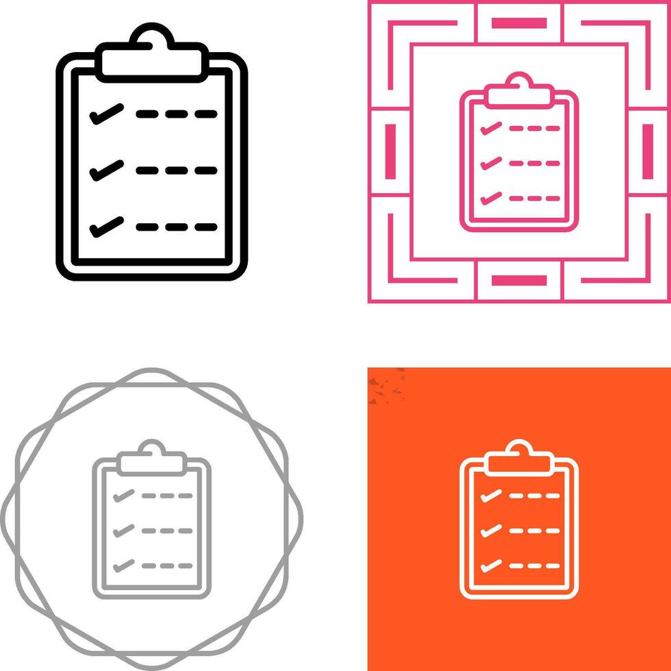 Task list with checkmarks Vector Icon