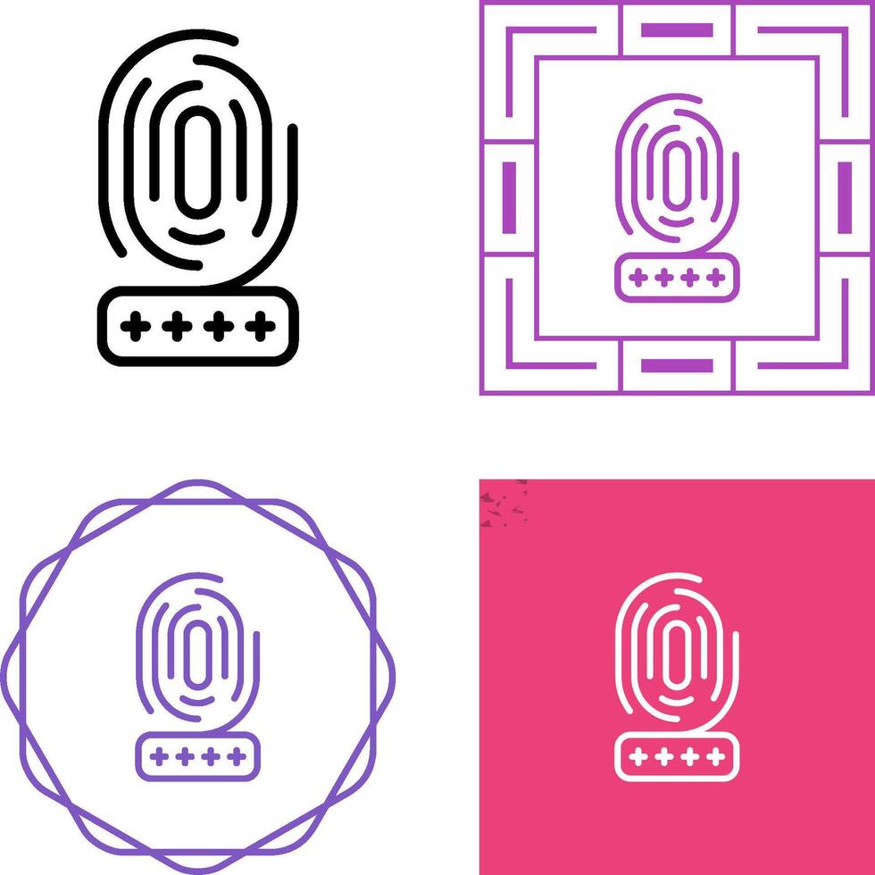 biometría vector icono