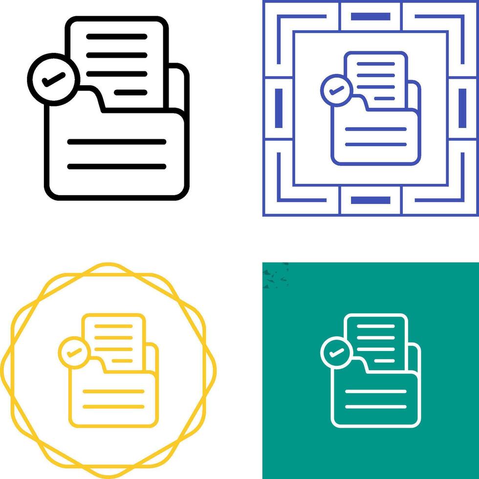 Document Check Vector Icon