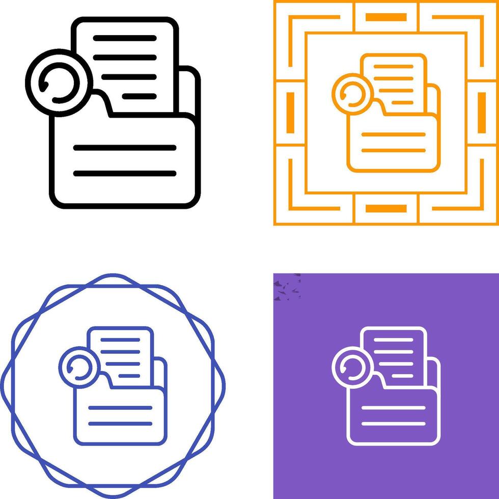 Document Undo Vector Icon