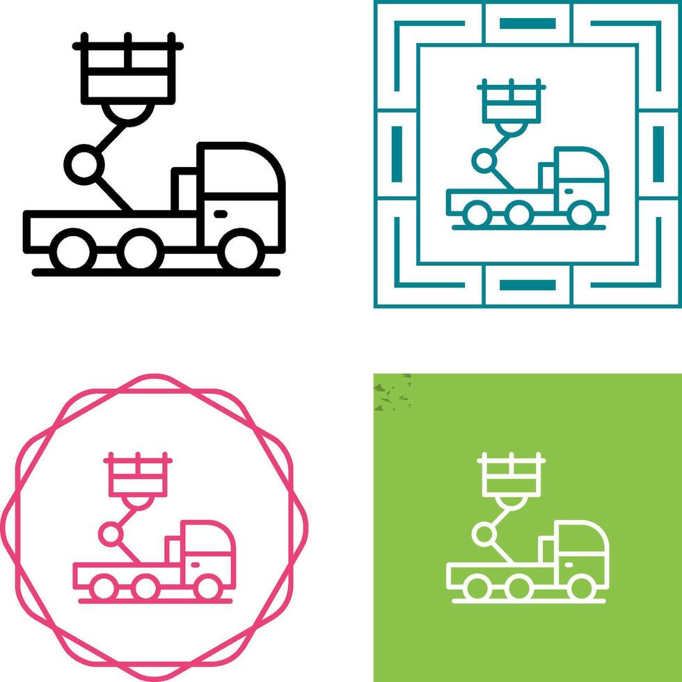 Ladder Truck Vector Icon