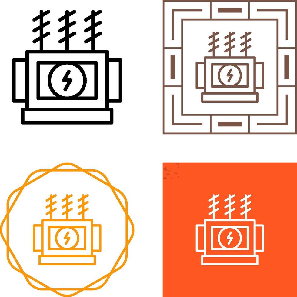 Power Transformer Vector Icon