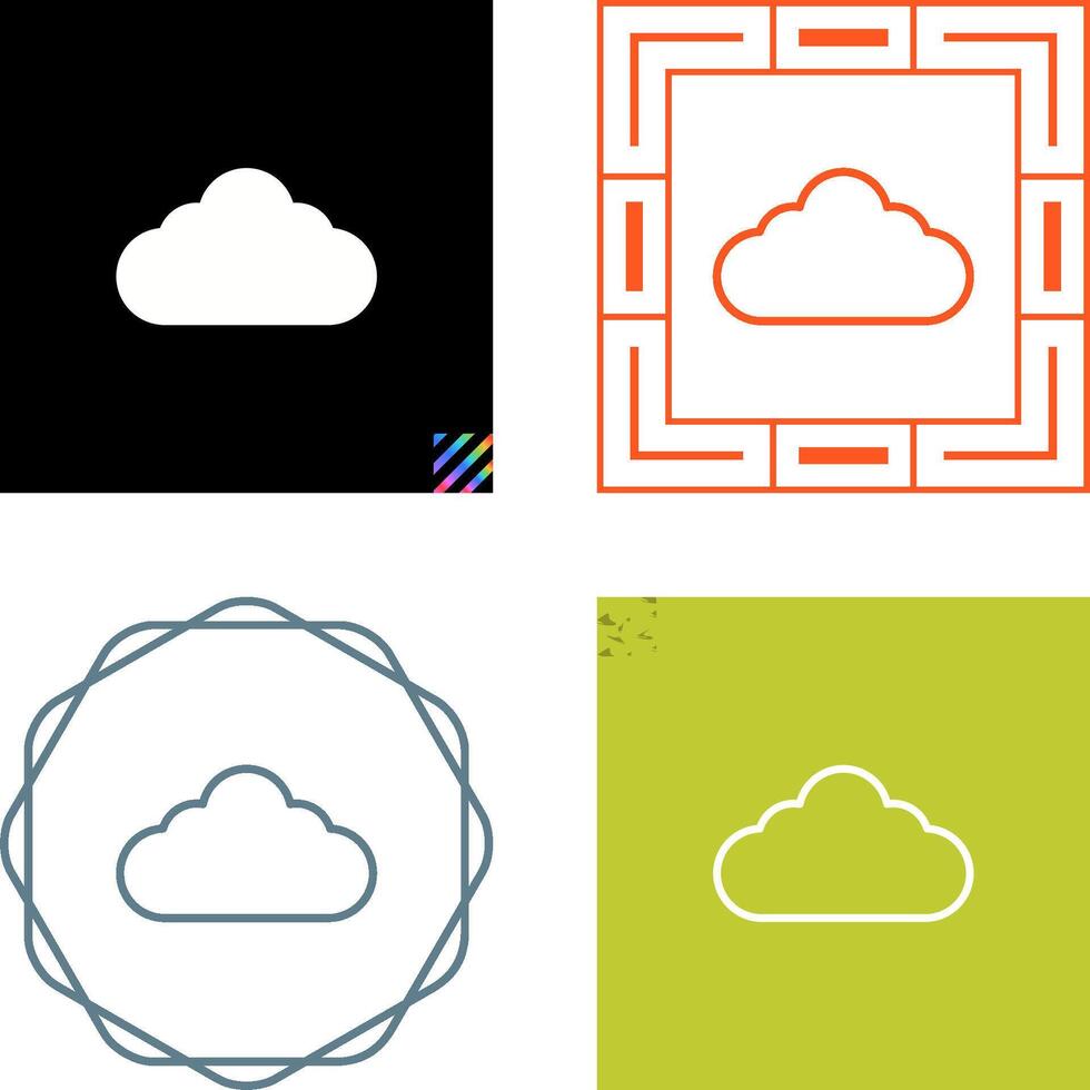 icono de vector de nube