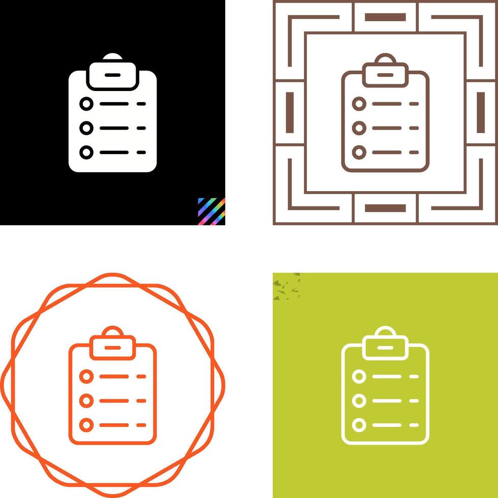 List Check Vector Icon
