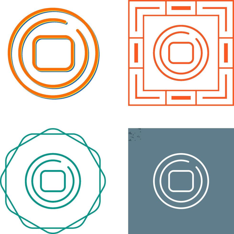 detener circulo vector icono