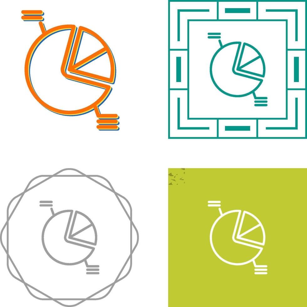 icono de vector de gráfico circular