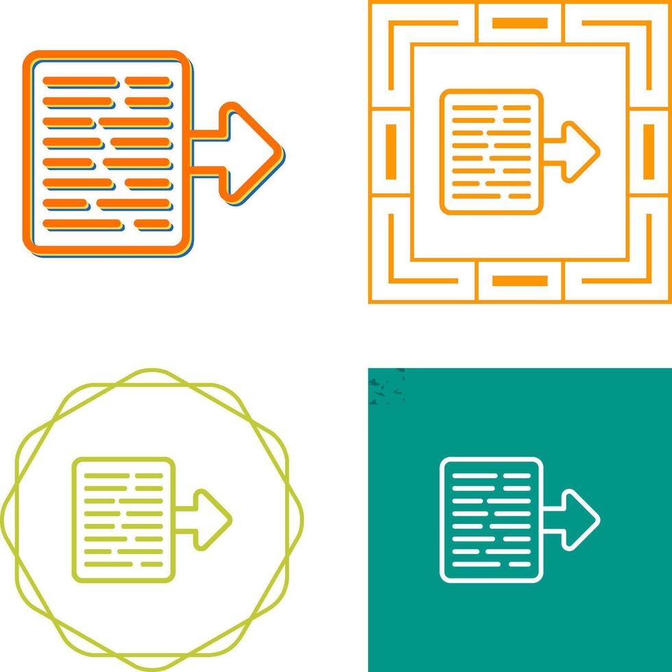 Document Export Vector Icon