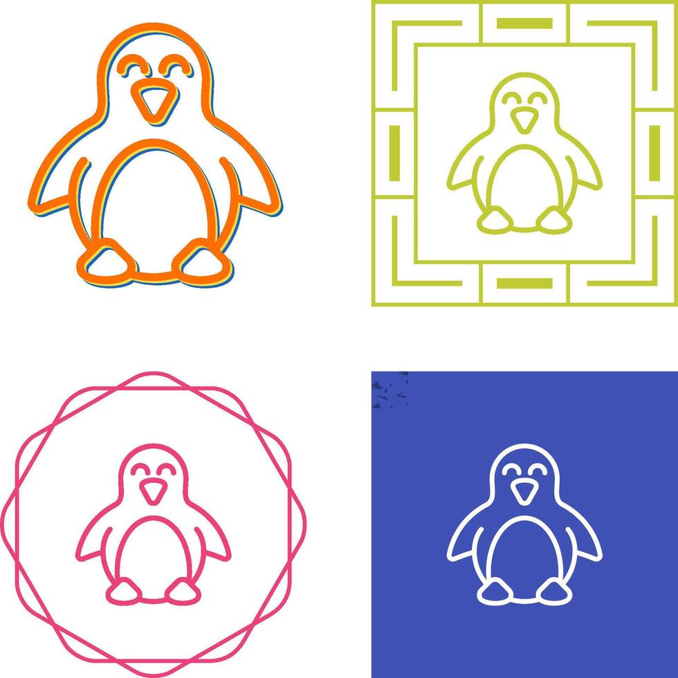 icono de vector de pingüino