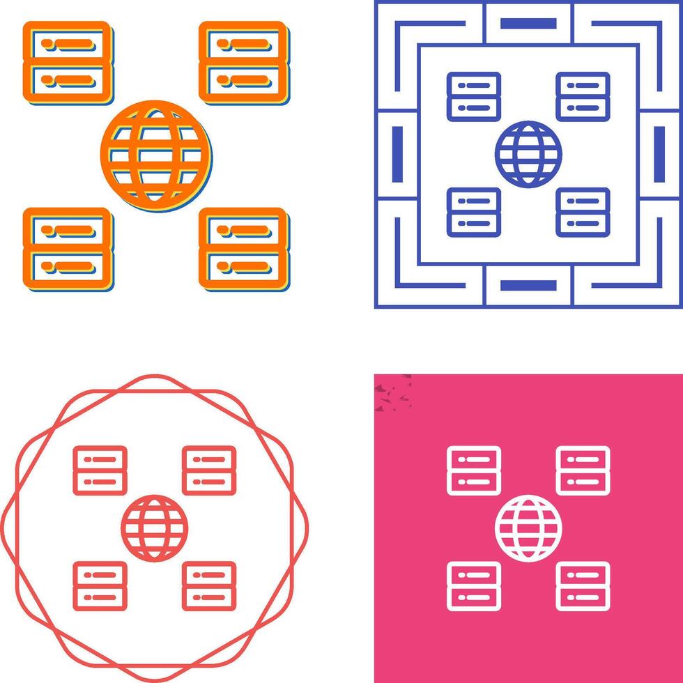 Content Delivery Network Vector Icon