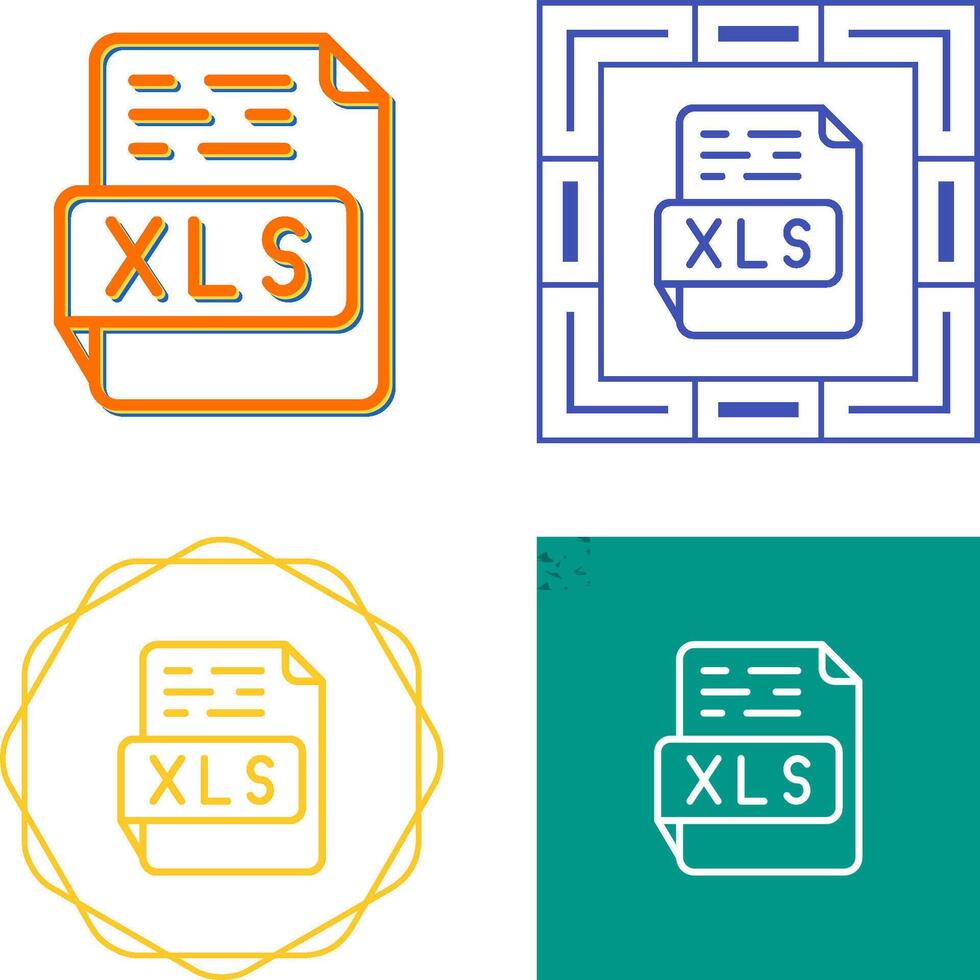 icono de vector xls