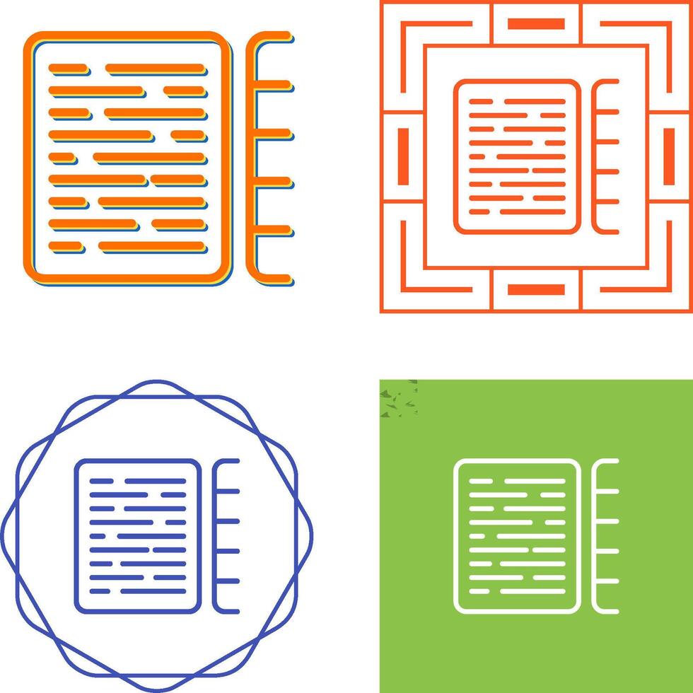 documento indexación vector icono