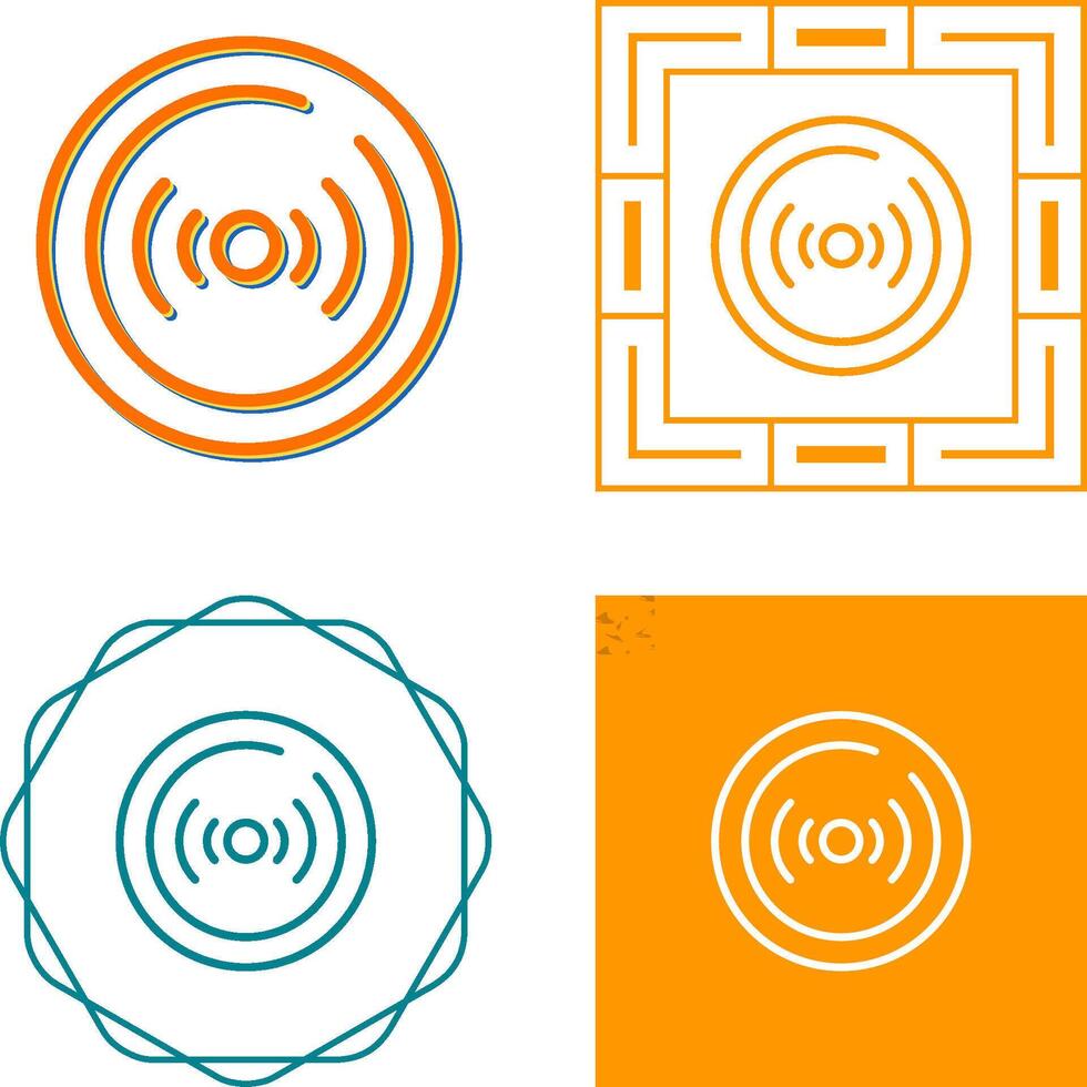 En Vivo transmisión circulo vector icono