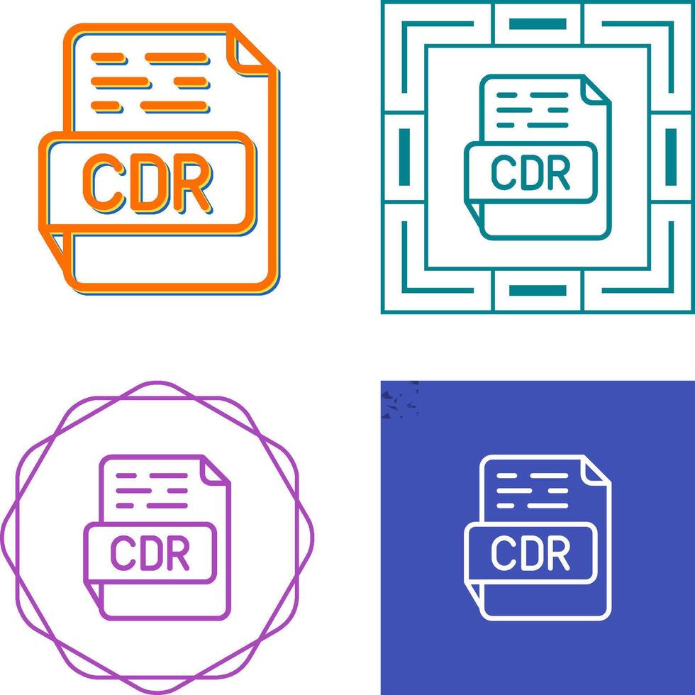 icono de vector de cdr