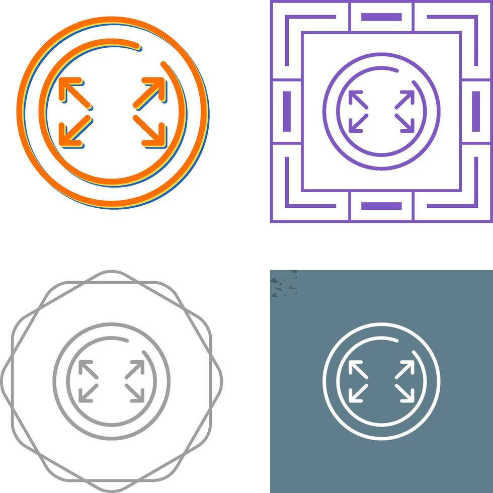 Fullscreen Circle Vector Icon