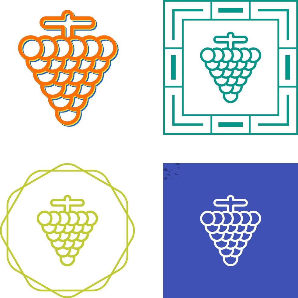 icono de vector de uvas