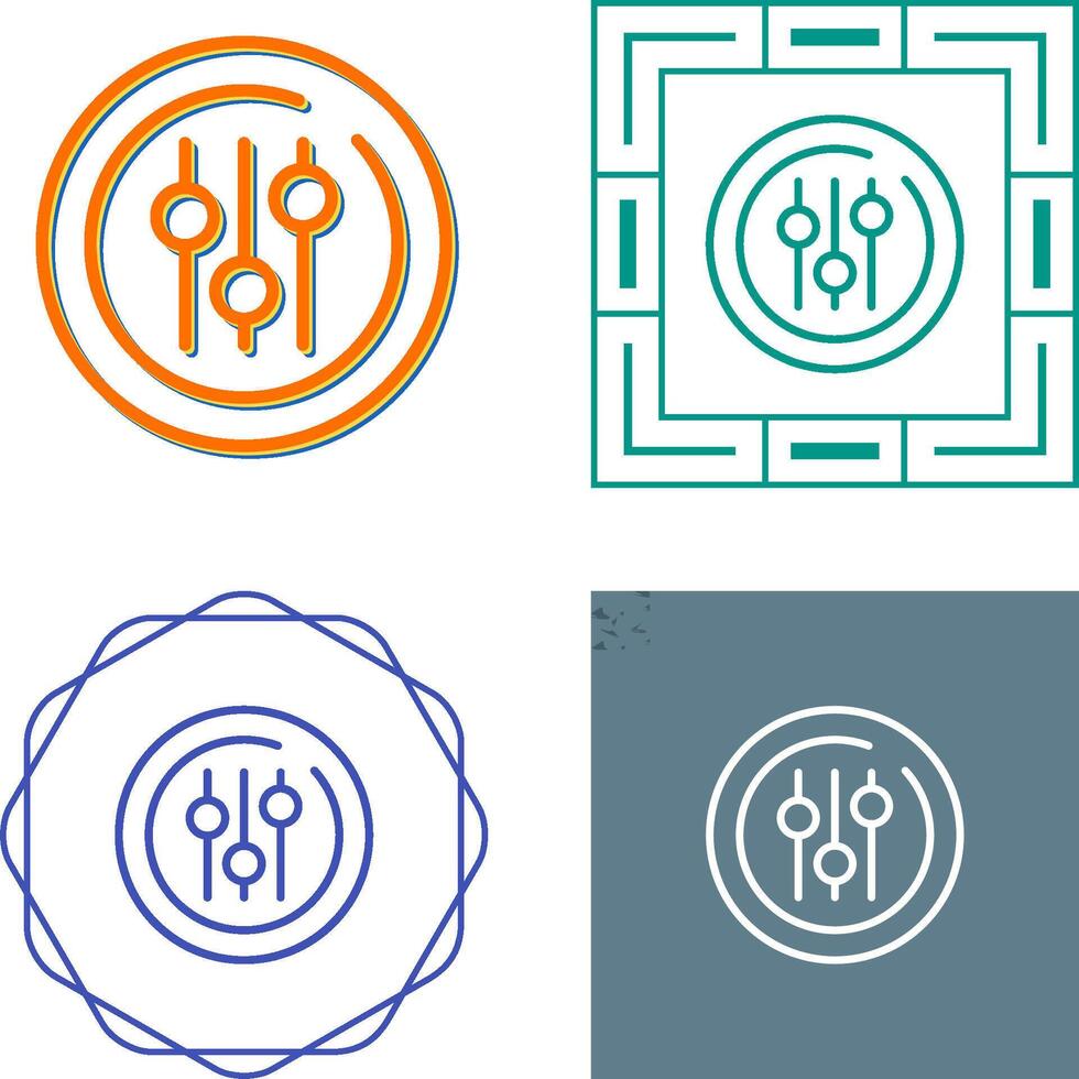 Audio Equalizer Circle Vector Icon