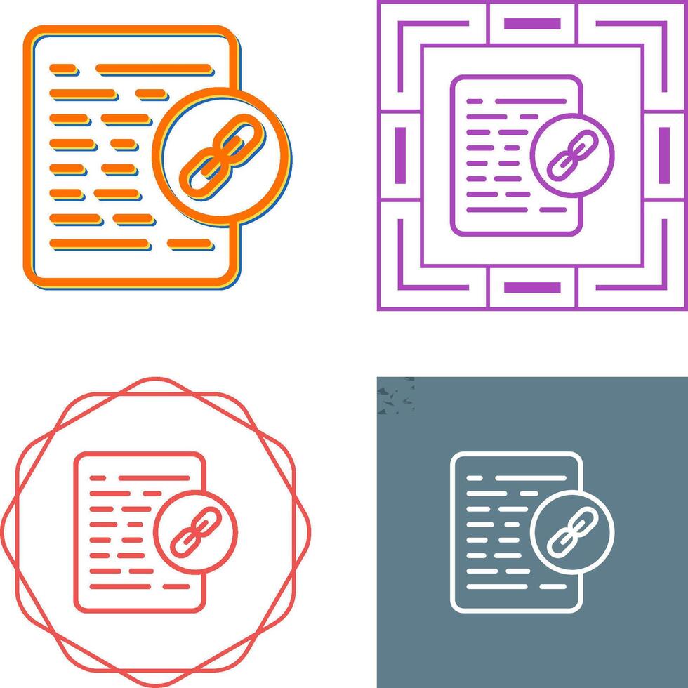 Document Link Vector Icon
