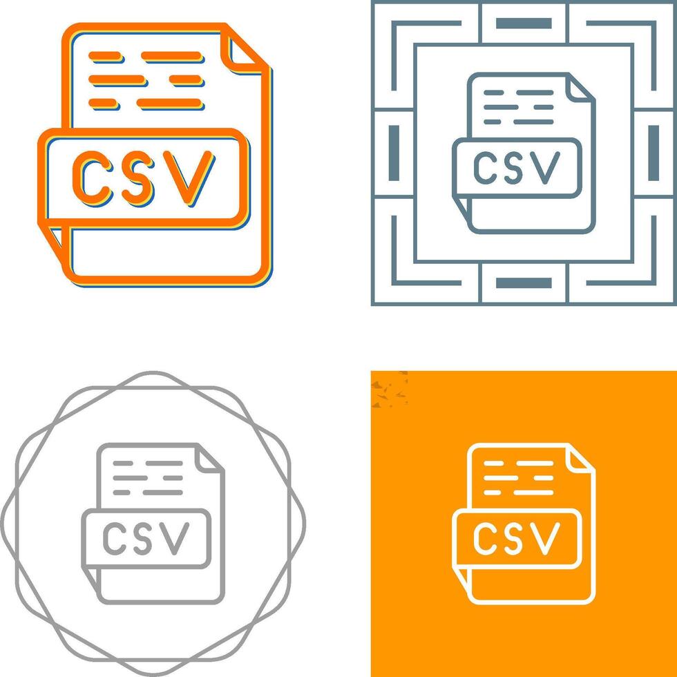 icono de vector csv