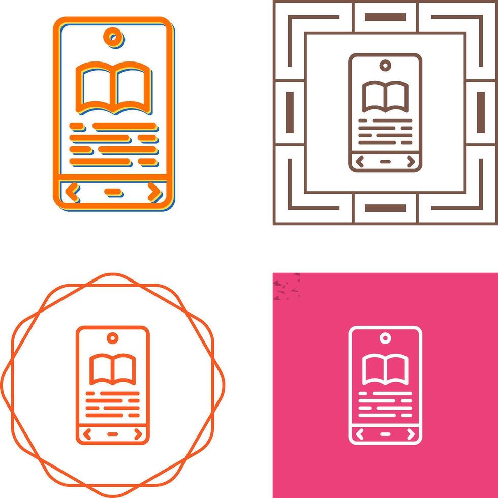 E book Reader Vector Icon