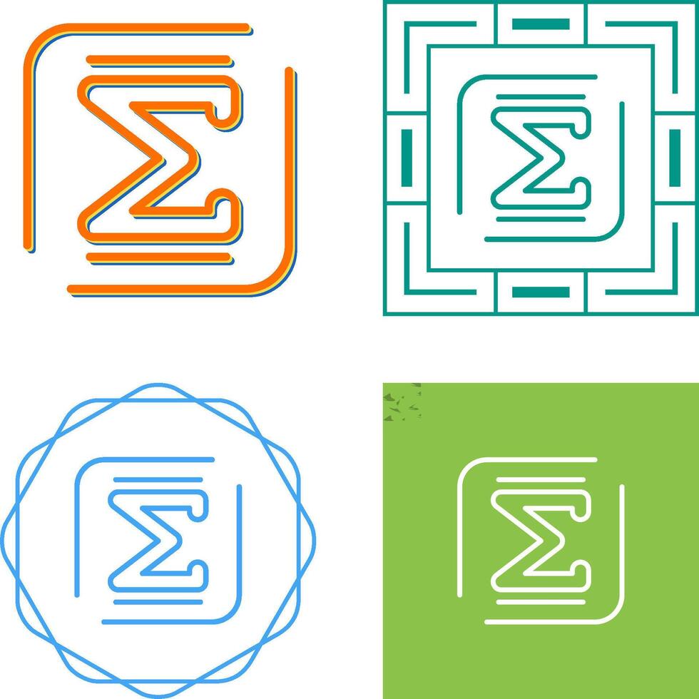 Summation Vector Icon