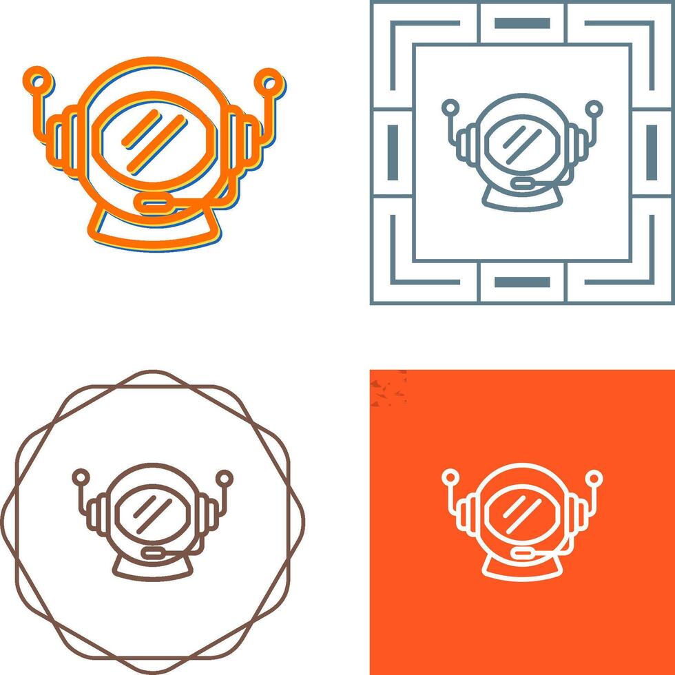 Astronaut Helmet Vector Icon