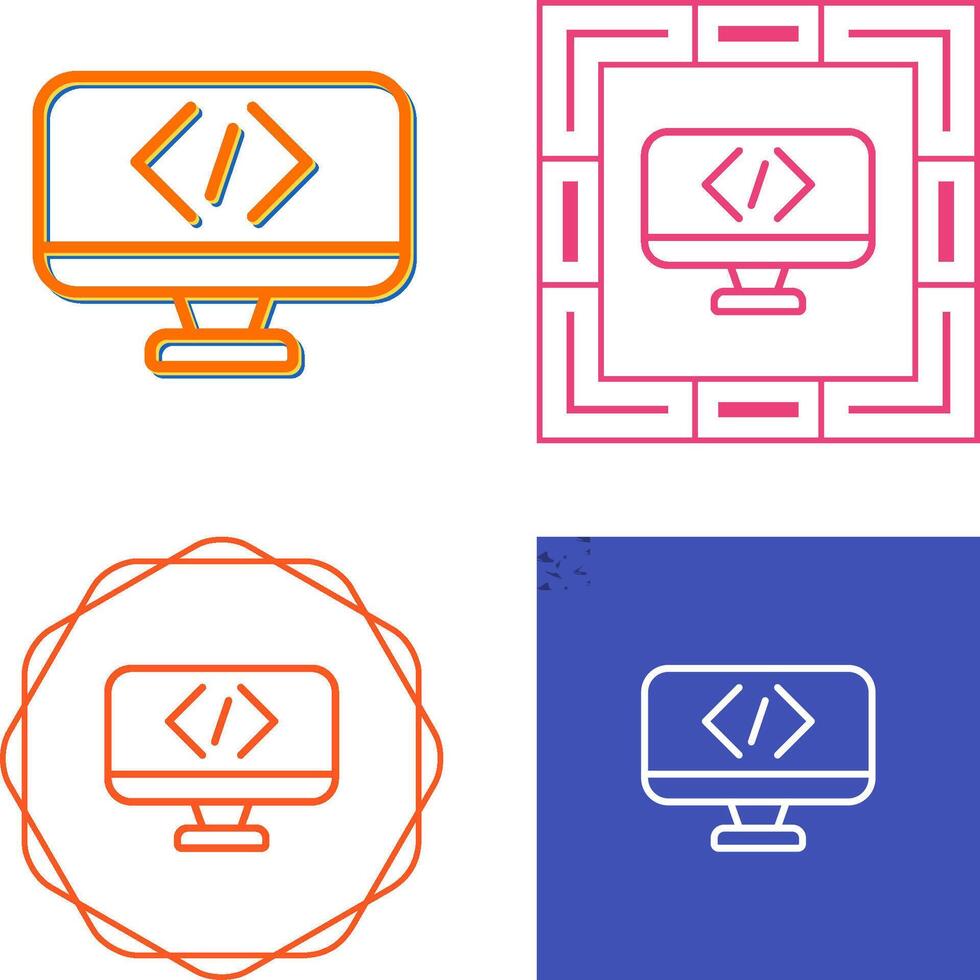 icono de vector de codificación