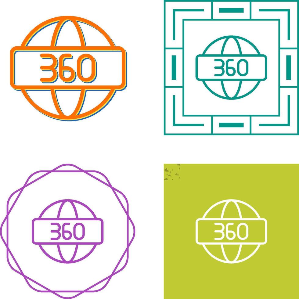 360 Degrees Vector Icon