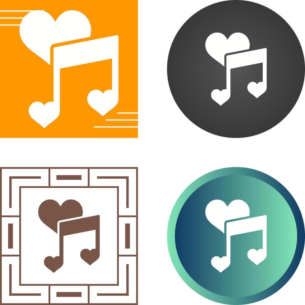 Love songs Vector Icon