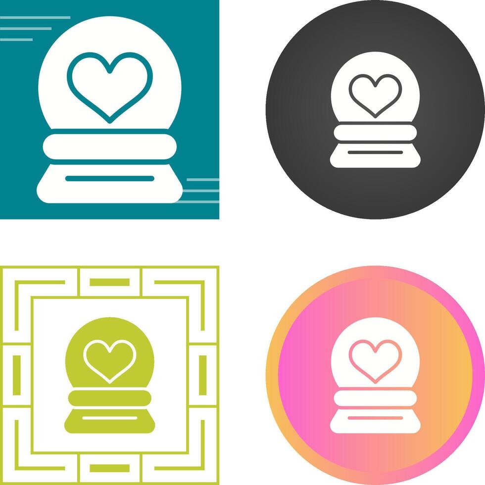 Love Snow Globe Vector Icon