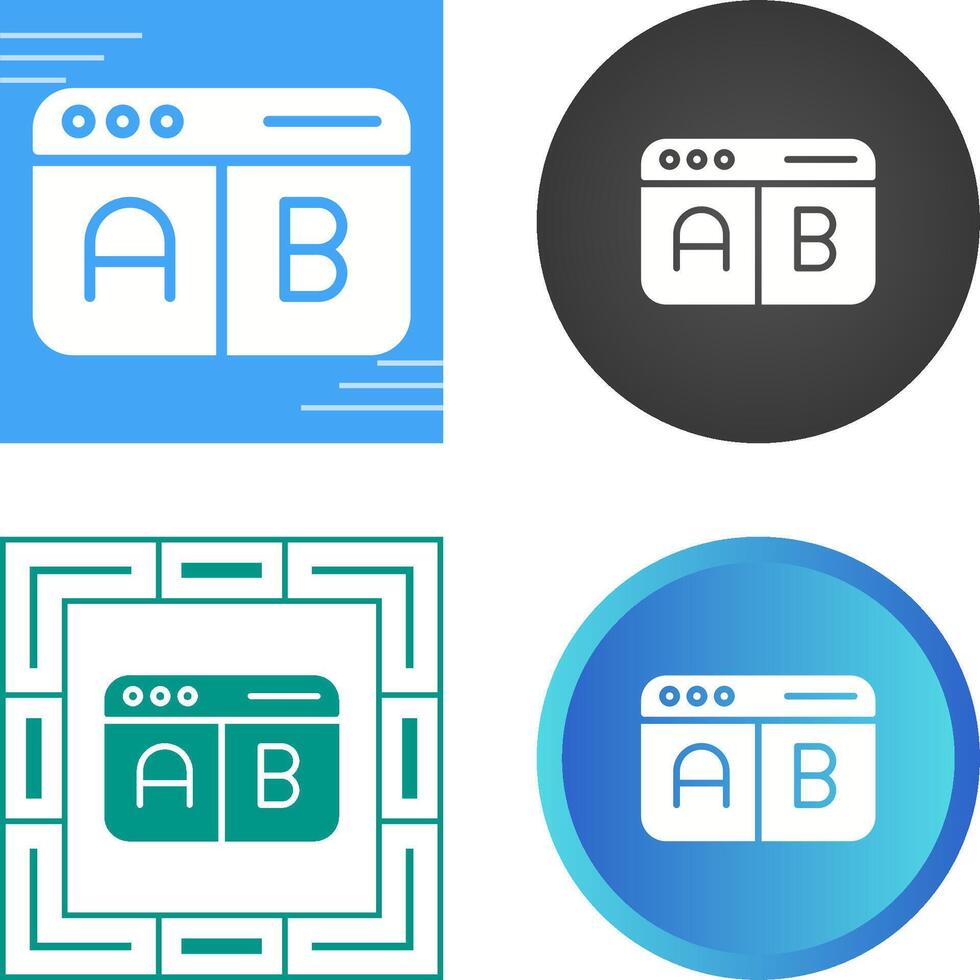 multivariado pruebas vector icono