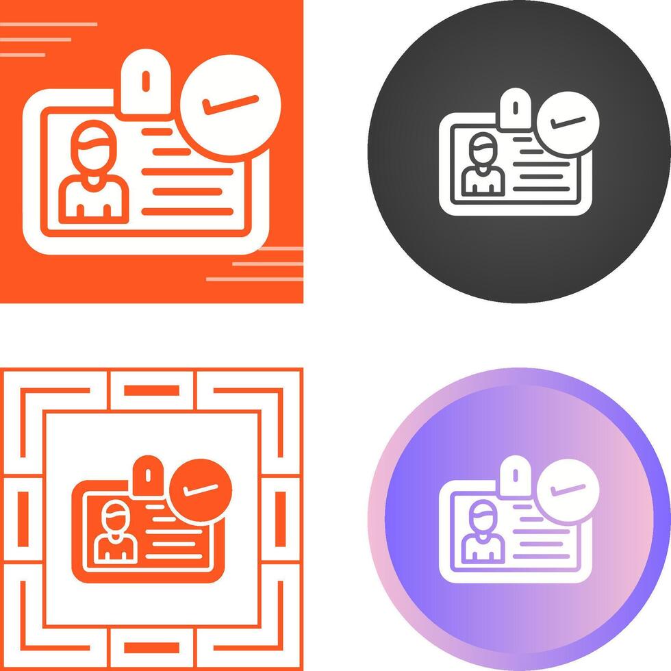 ID Verification Vector Icon