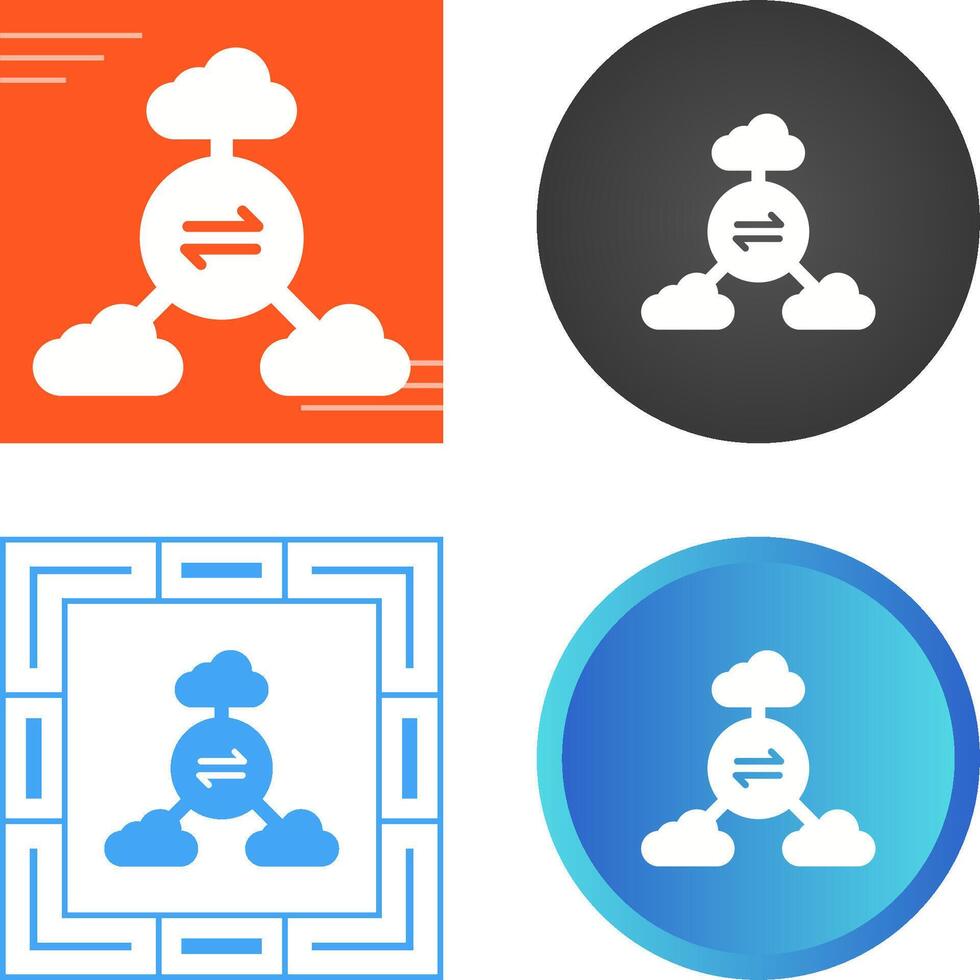 Multi-Cloud Vector Icon
