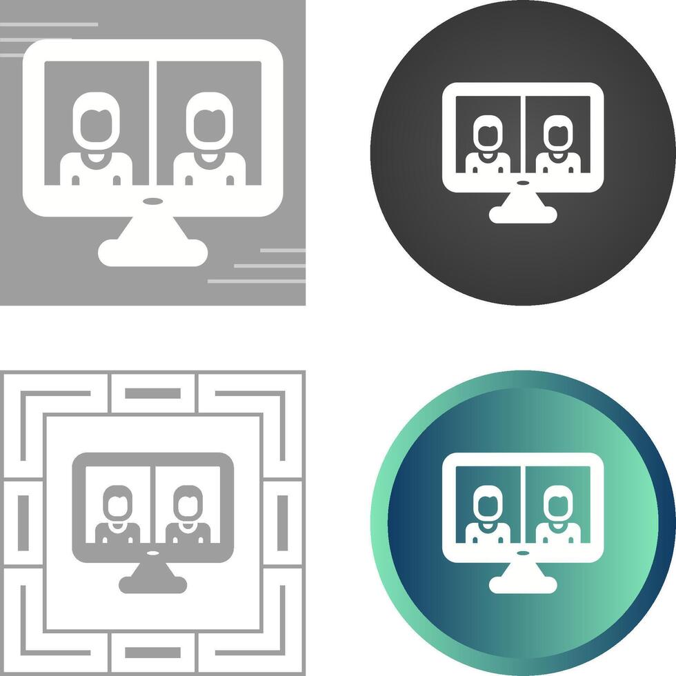 Video Conferencing Vector Icon