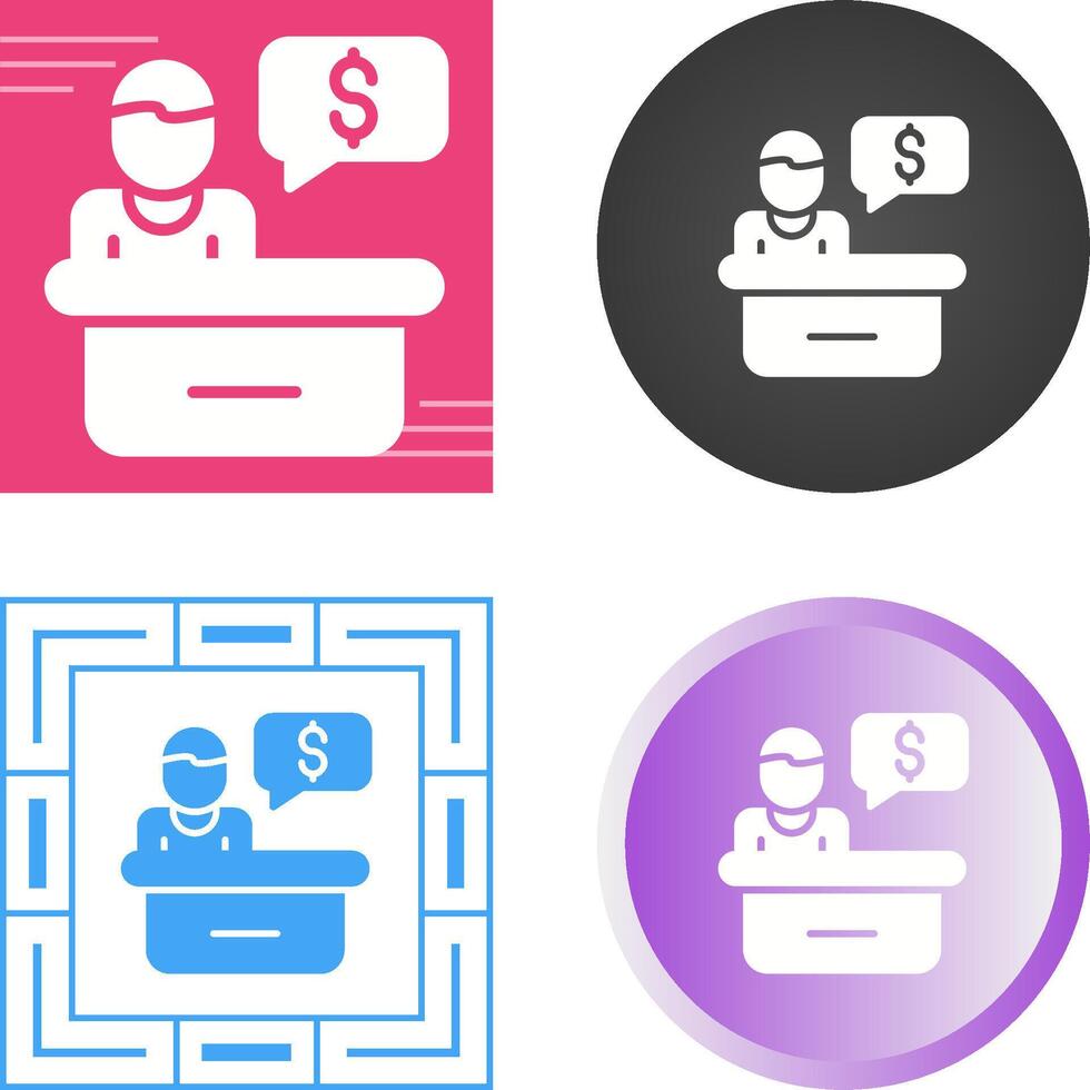 Fundraising Officer Vector Icon