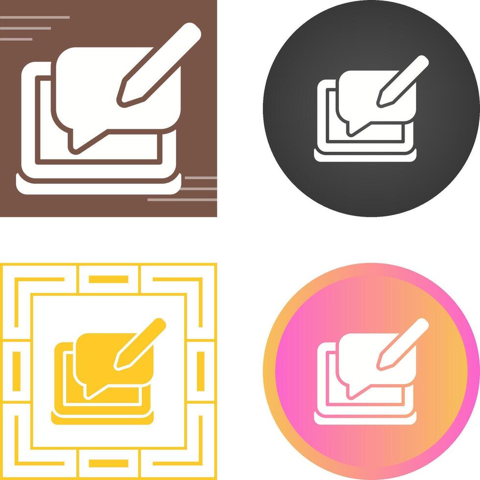 Blog Comment Vector Icon