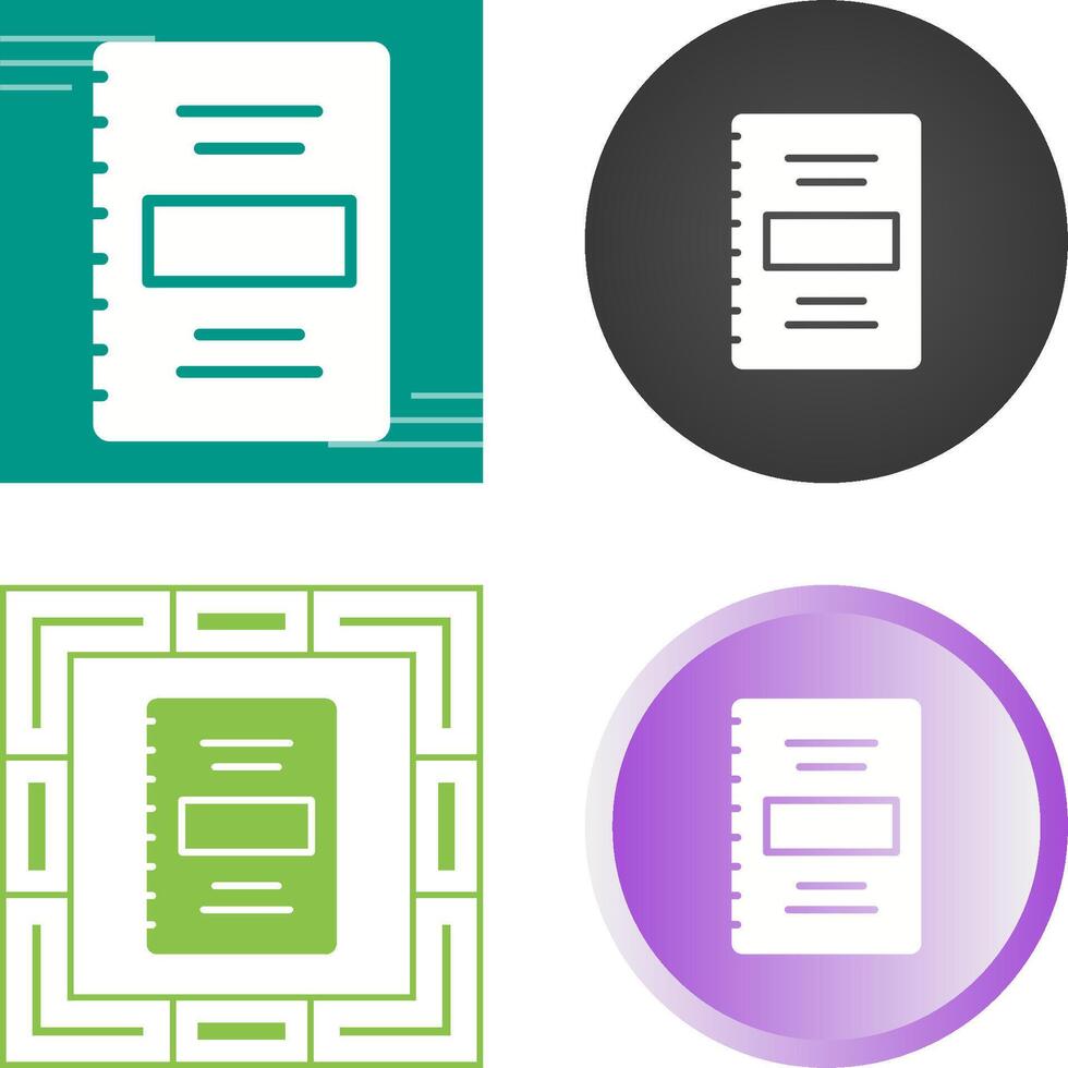 Notebook Vector Icon