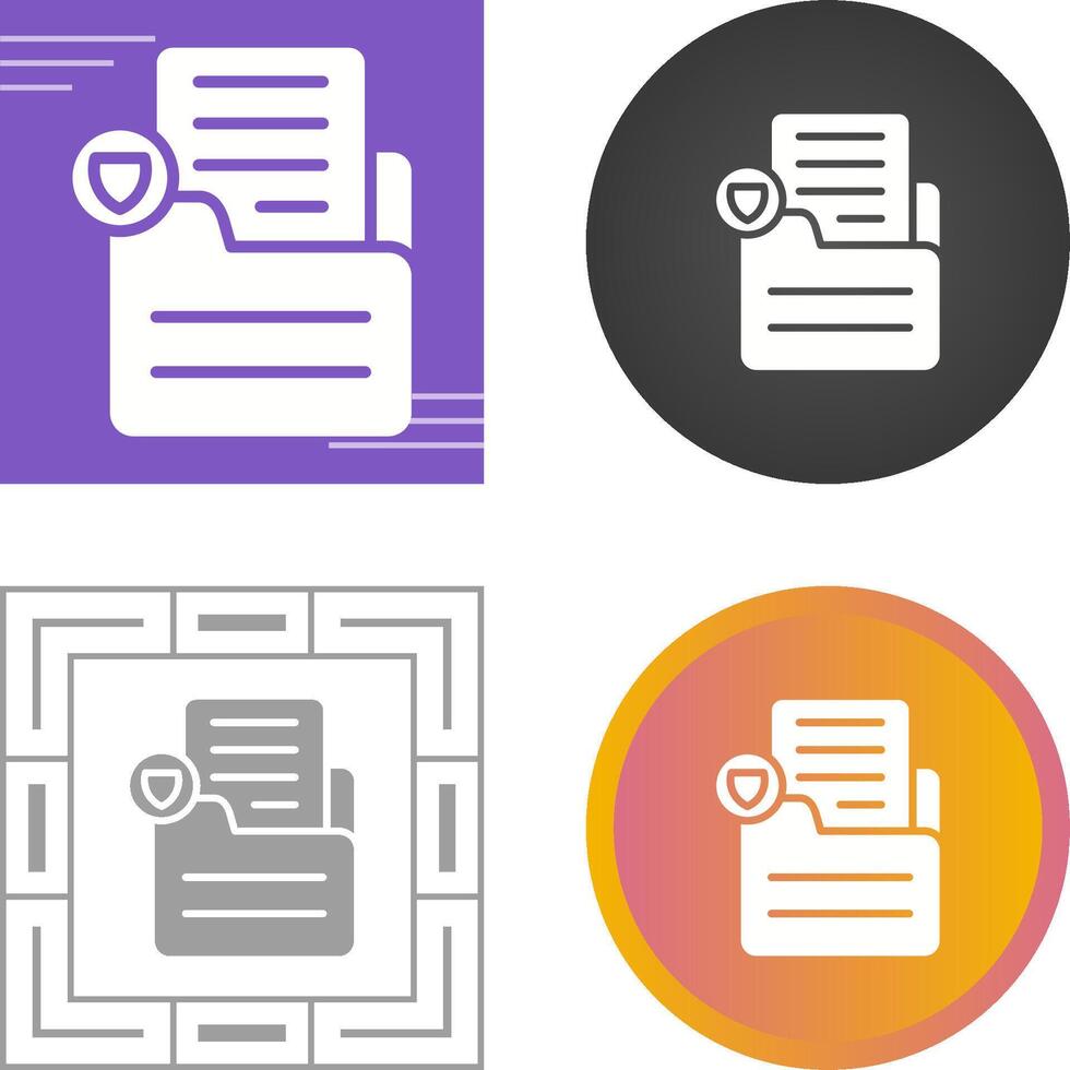 Document Protect Vector Icon