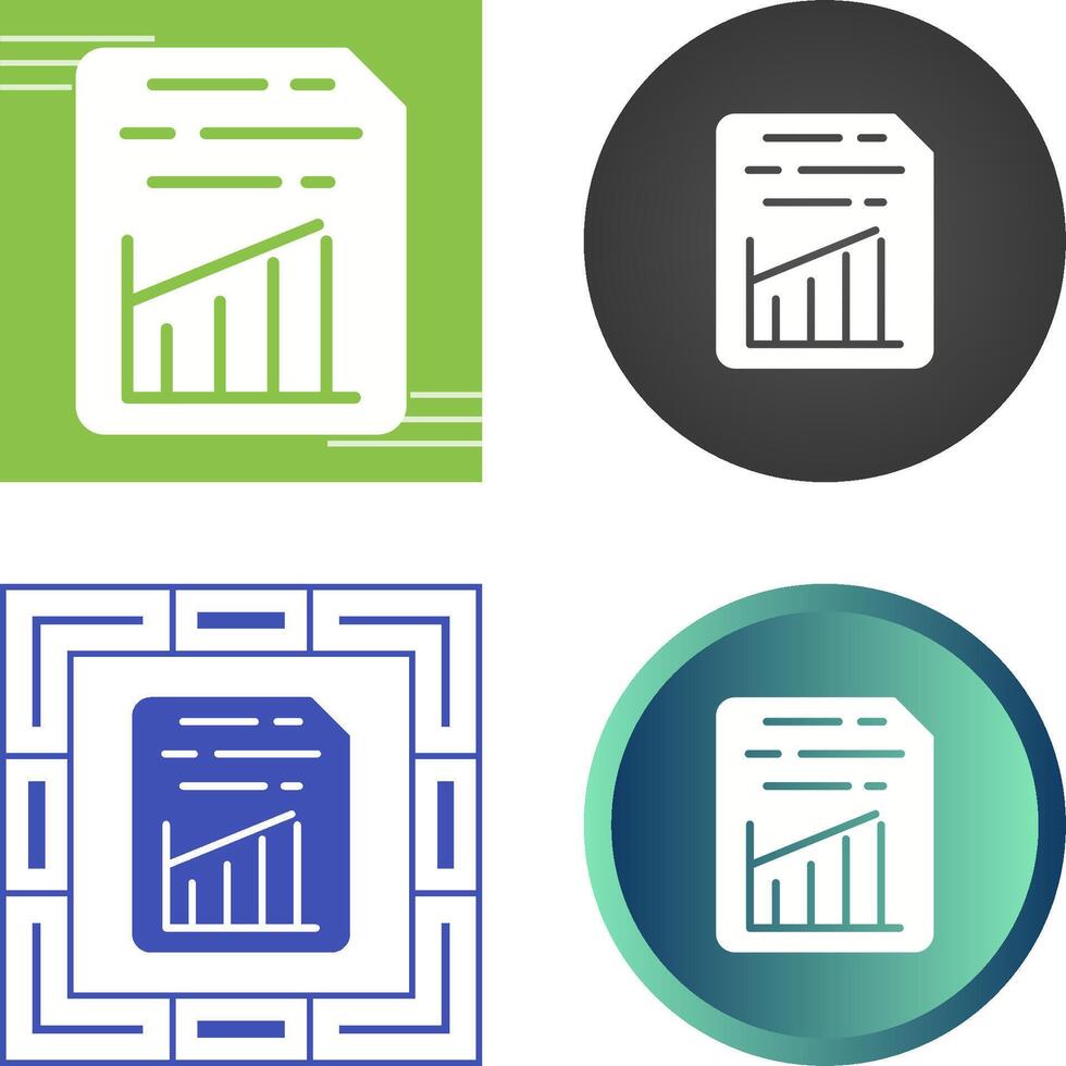 Document Insert Graph Vector Icon