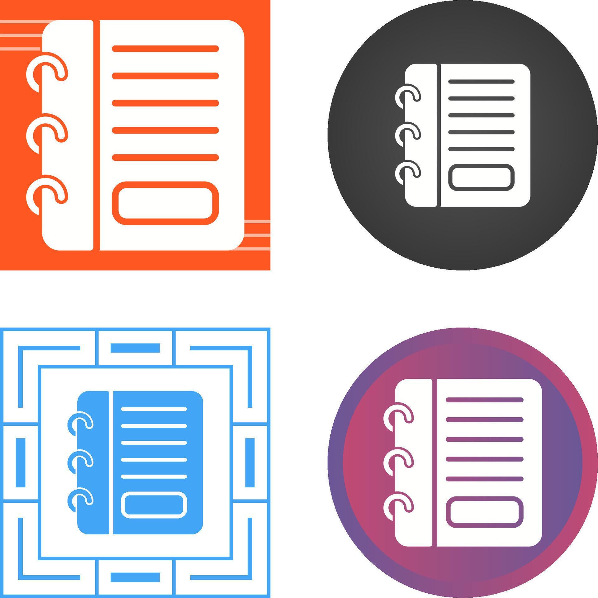 Notepad Vector Icon 40798555 Vector Art at Vecteezy