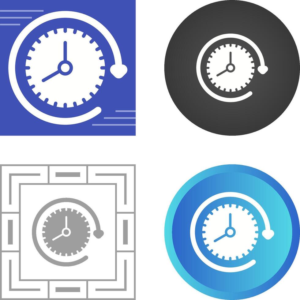 Clock with arrow Vector Icon