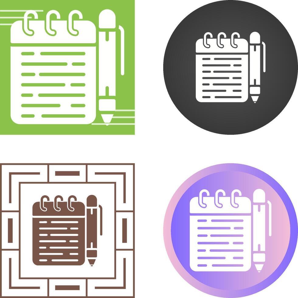 Memo pad Vector Icon