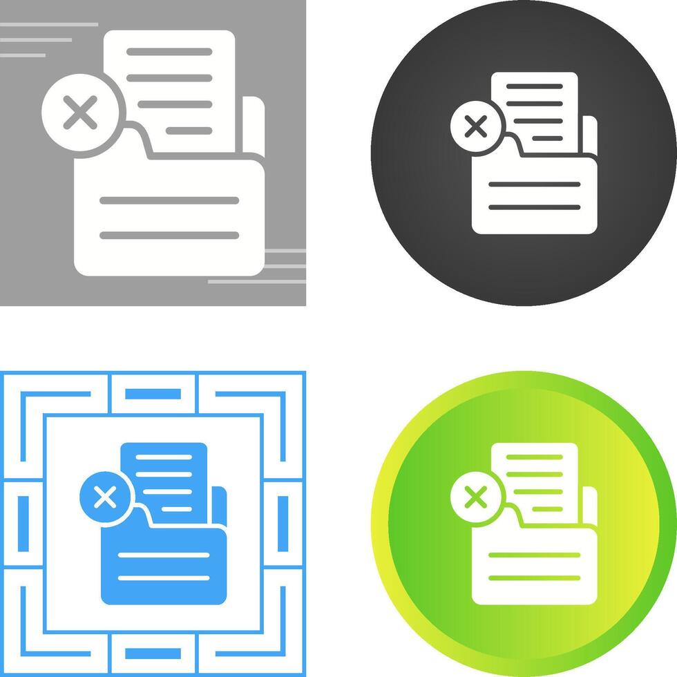 Document Rejected Vector Icon