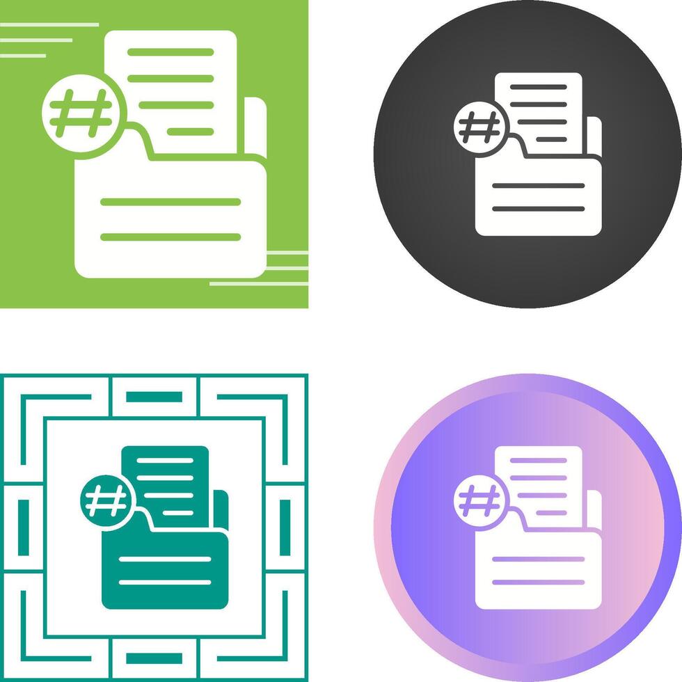 Document Numbering Vector Icon