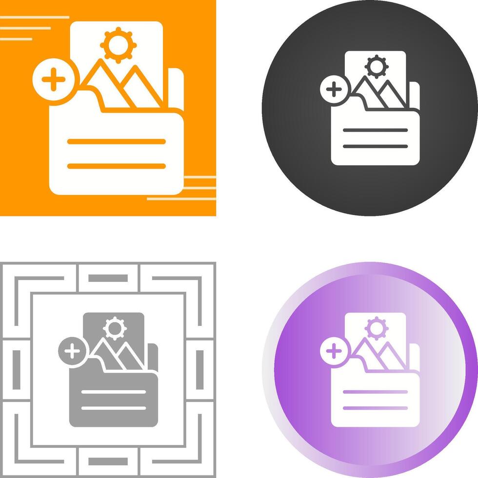 Document Insert Image Vector Icon