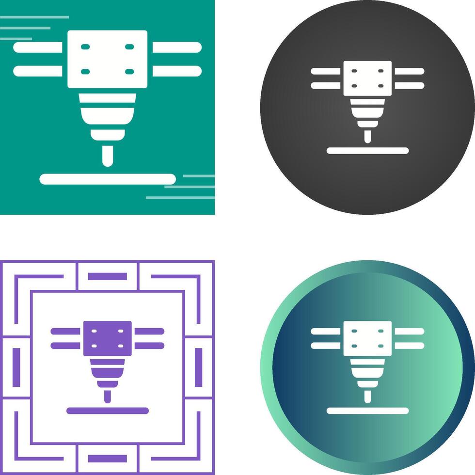 Laser Cutting Machine Vector Icon