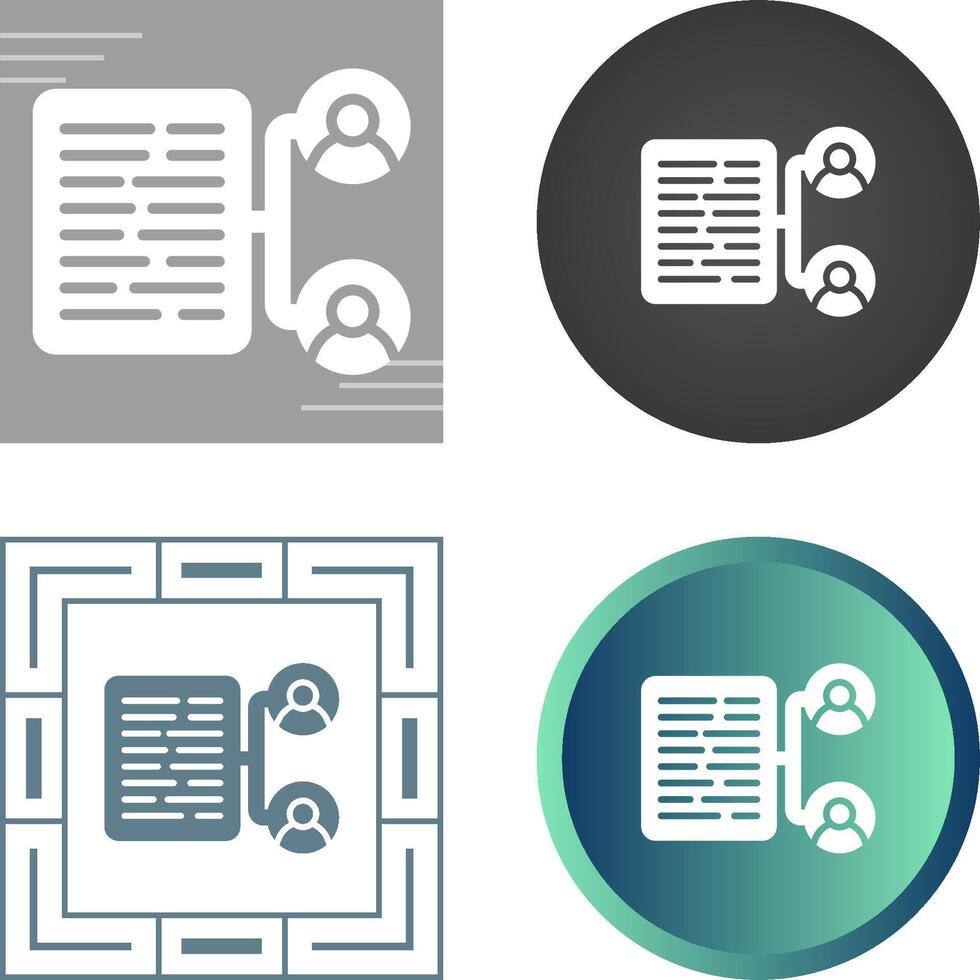 Document Collaboration Vector Icon