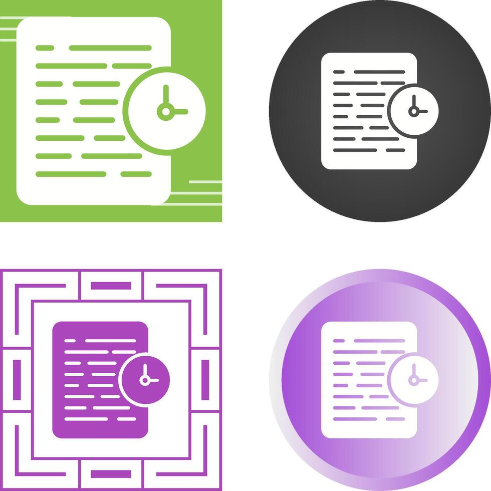 Document History Vector Icon