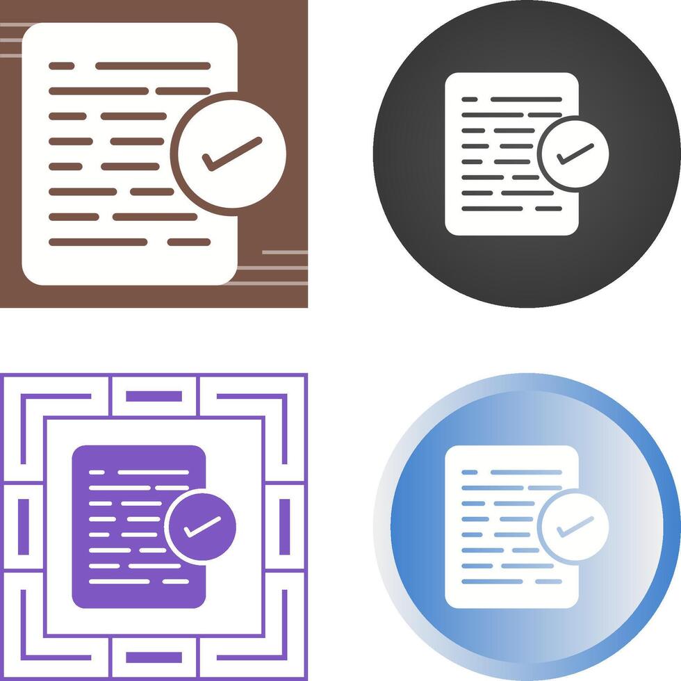 Document Approval Vector Icon