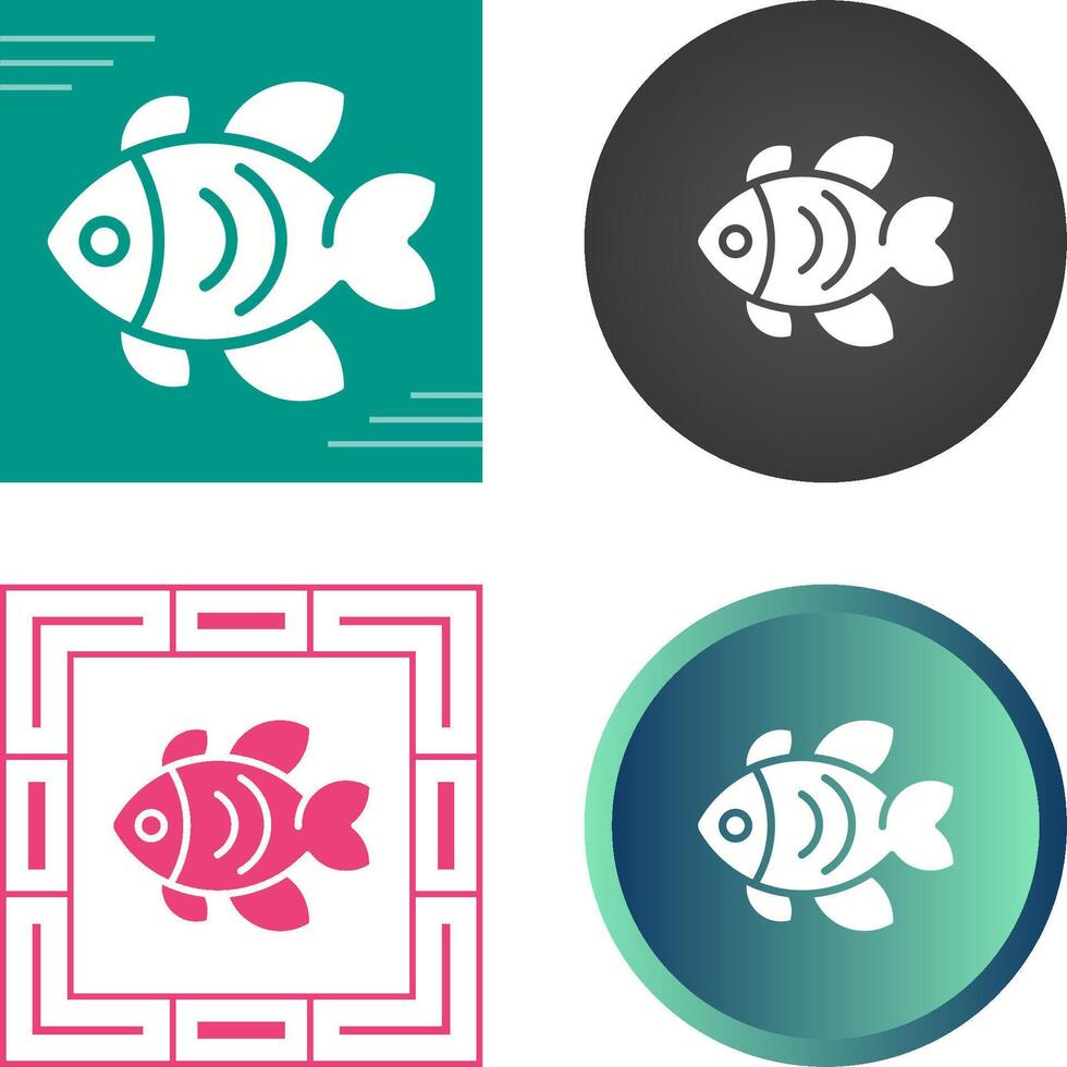 icono de vector de pescado