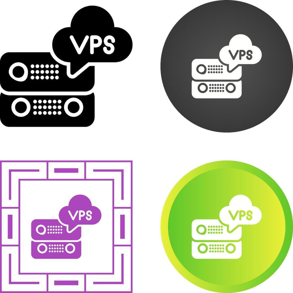 vps hospedaje vector icono